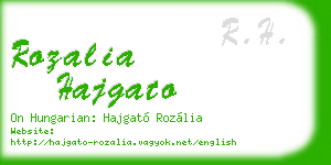 rozalia hajgato business card