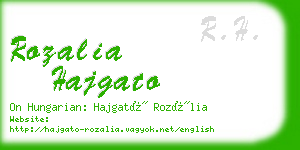 rozalia hajgato business card